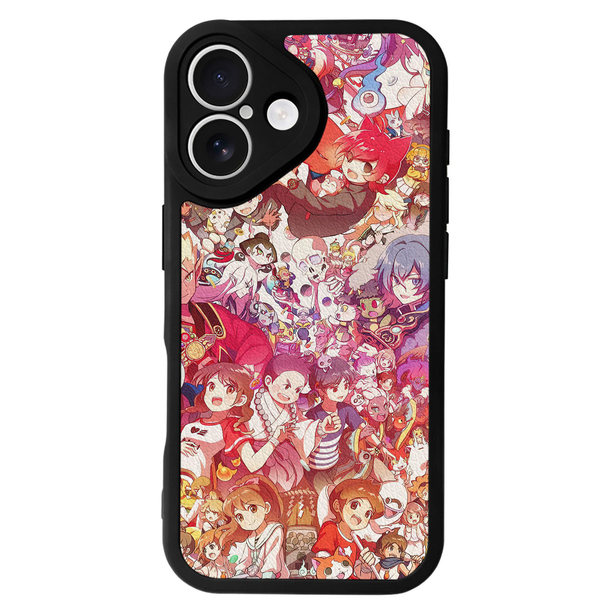 （画像用） 妖怪ウォッチ Yo-kai Watch 【iPhone 16シリーズ対応】シリコンスマホケース（レザー調） 材質：シリコン